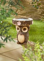 Eule als Vogeltr&auml;nke oder Pflanzpodest 