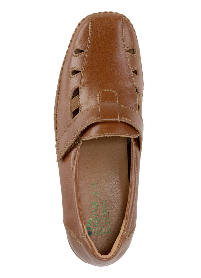 ELENA EDEN Mokassin-Trotteur mit luftigen Durchbrüchen COGNAC