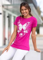 Shirt mit Schmetterlings-Druck in 3 Farben 