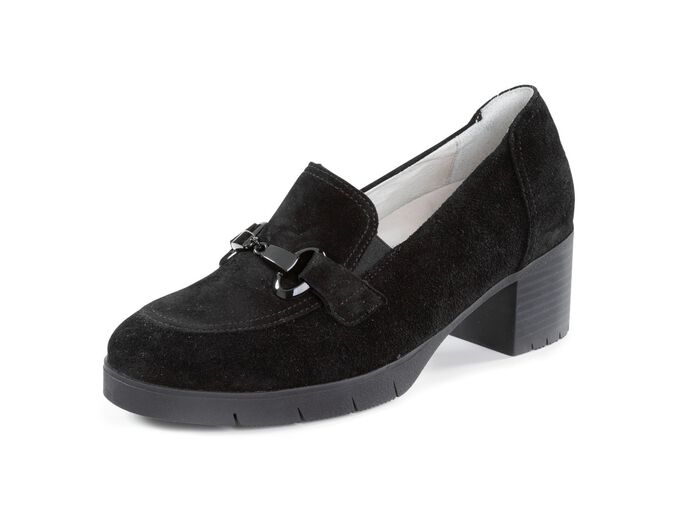 Waldl&auml;ufer, bequemer Damen-Trotteur, Weite H, mit herausnehmbarem Fu&szlig;bett SCHWARZ