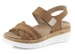ELENA EDEN Sandale aus Nubuk- oder Veloursleder COGNAC
