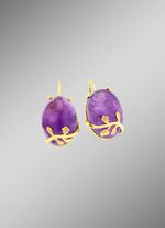 Tolle Ohrringe mit echt Amethyst 