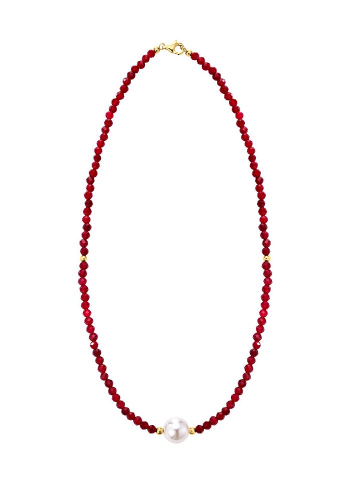 Halskette mit  Muschelkernperle 