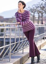 Jerseyhose mit ausgestellter Fu&szlig;weite 