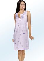 Zweierpack Nachthemden mit breiten Trägern und Knopfleiste 1X ZARTFLIEDER-BUNT, 1X ZARTROSÉ-BUNT