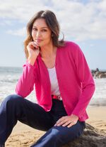 Strickjacke mit Strukturdessin 