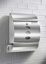 Abschließbarer Edelstahl-Briefkasten SILBER