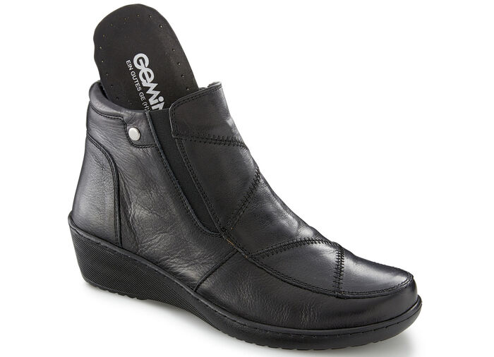 Gemini, bequeme Damen-Boots, Weite H, mit herausnehmbarem Fußbett SCHWARZ