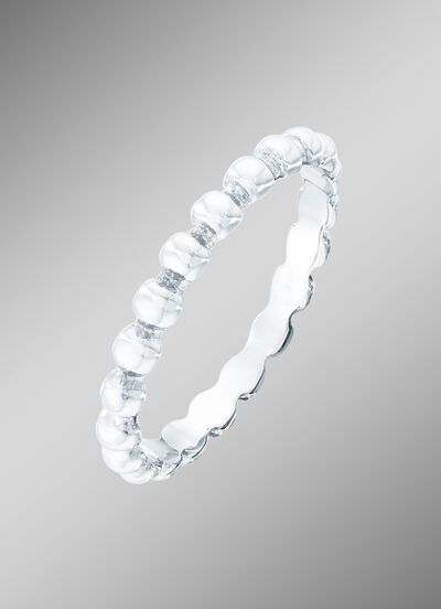 Zeitloser Damenring in Wei&szlig;gold 