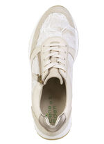 ELENA EDEN, elegante Damen-Sneaker, Weite G, mit herausnehmbarem Fußbett BEIGE-WEISS