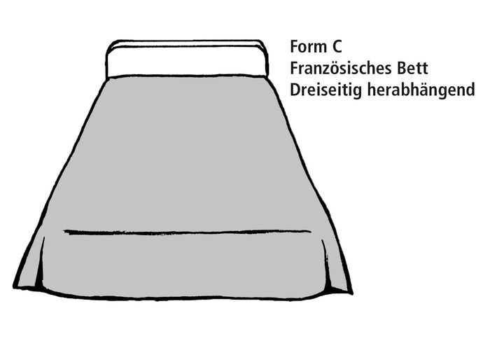 Tagesdecken mit Bandeinfassung und passende Kissenbezüge mit Reißverschluss 