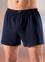 F&uuml;nferpack Boxershorts aus BIO-Baumwolle mit Eingriff, uni und meliert 3X MARINE, 2X ANTHRAZIT MELIERT