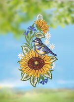 Fensterbild mit Sonnenblume 