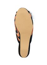 ELENA EDEN, schicke Damen-Pantoletten, Weite G, mit Kunstfellpompon 