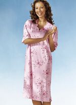 Nachthemd, Kurzarm mit V-Ausschnitt 