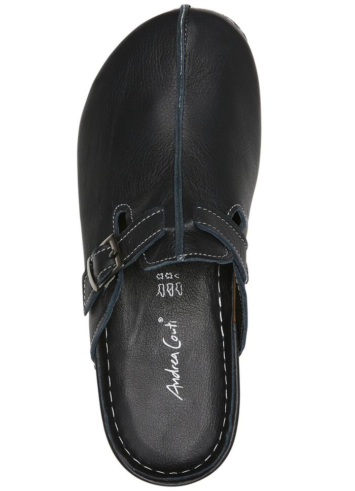 Andrea Conti Clog aus weichem Nappaleder SCHWARZ