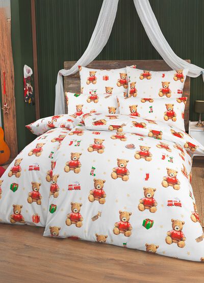 Polycotton-Bettwäsche-Garnitur mit Reißverschluss 