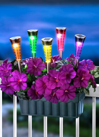 Solar-Steckleuchten, 5er-Set 