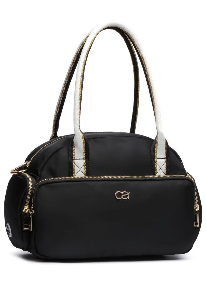 Collezione Alessandro Tasche aus Synthetikamterial SCHWARZ-ALTSILBER