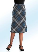 Rock in schicker A-Linie BLAU-GRAFIT