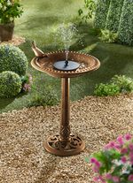 Vogelbad mit Springbrunnen BRONZE