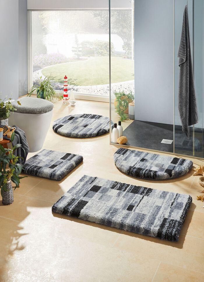 Badgarnitur von Grund mit rutschhemmender R&uuml;ckseite GRAU