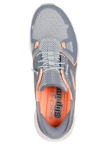 SKECHERS Sneaker mit geformter Slip-Ins Fersenplatte GRAU-ORANGE
