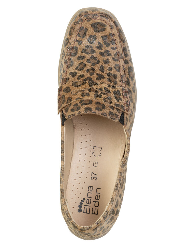 ELENA EDEN, schicke Damen-Slipper, Weite G, mit herausnehmbarem Fu&szlig;bett BRAUN