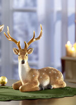 Hirsch aus Polyresin NATUR-BRAUN