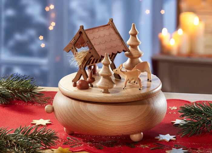 Zeidler Spieldose aus Holz 