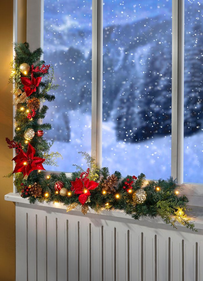 Beleuchtete Girlande mit Timerfunktion 