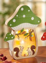 Beleuchtetes Pilz-Haus, batteriebetrieben 