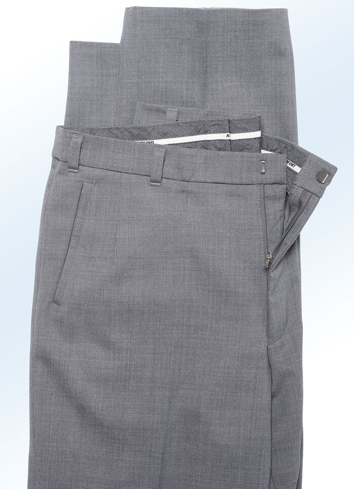 „Klaus Modelle“-Hose mit weichem Griff in 4 Farben MITTELGRAU MELIERT