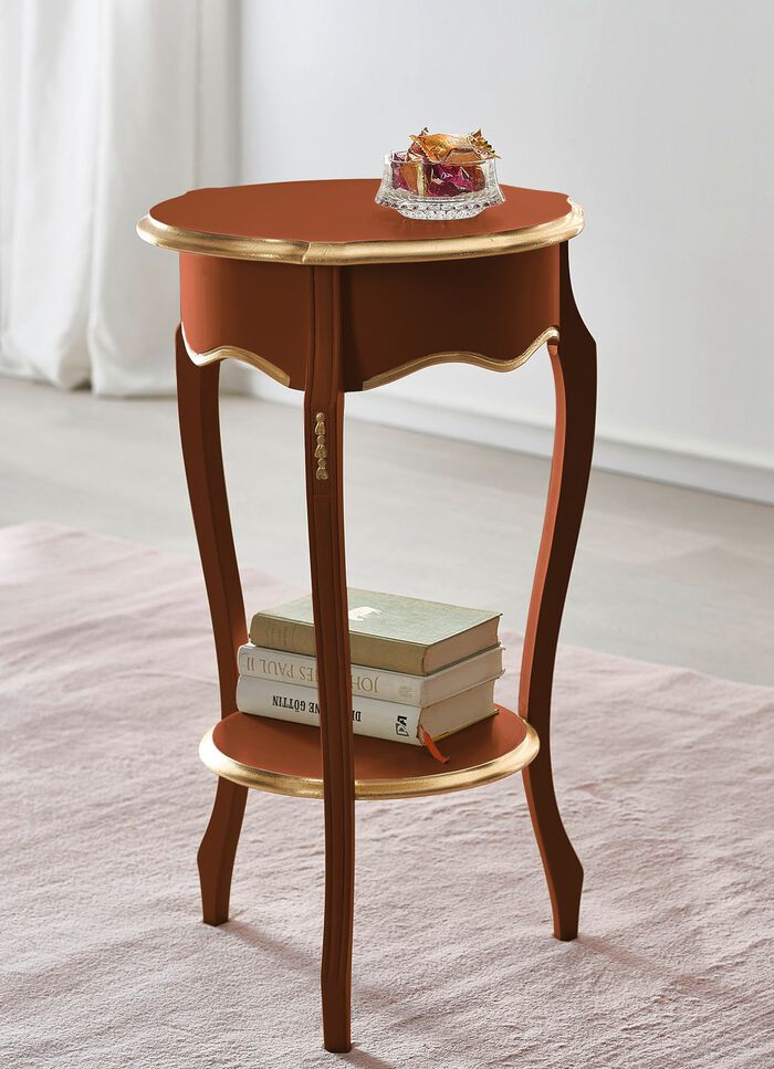 Beistelltisch mit handgefertigten Applikationen 