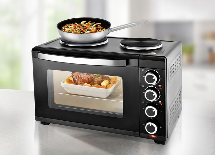 Kleink&uuml;che 2-in-1: Kochfeld und Ofen 