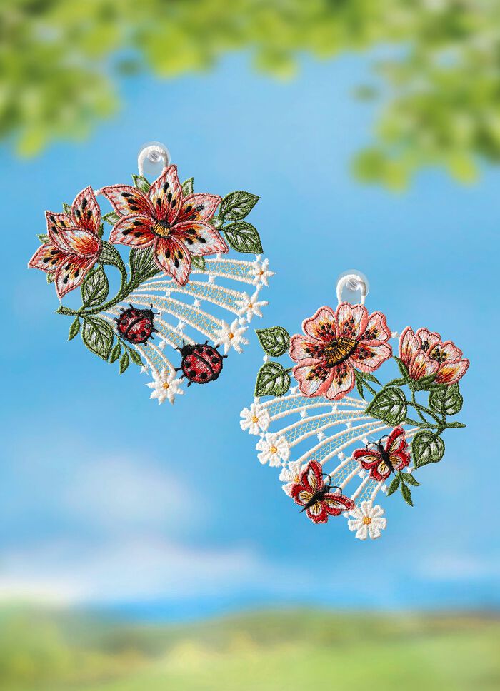 Fensterbild aus Plauener Spitze 