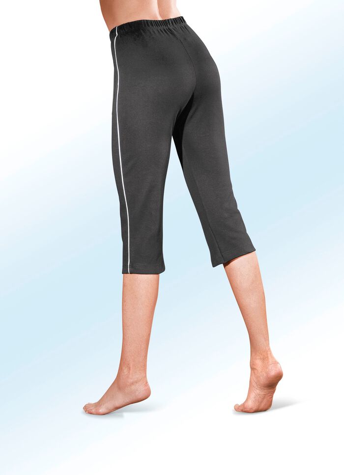 Caprihose mit Dehnbund rundum ANTHRAZIT