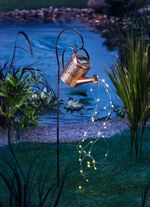 Solar Gie&szlig;kanne mit 36 LED Lichterkette 