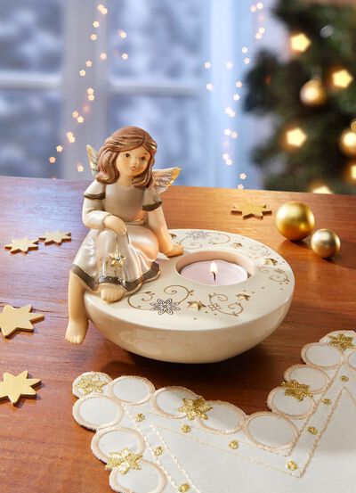 Teelichthalter aus hochwertigem Feinsteingut 