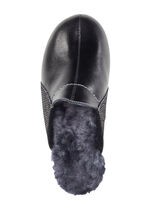 ELENA EDEN Pantoffel aus Kalb-Nappaleder SCHWARZ