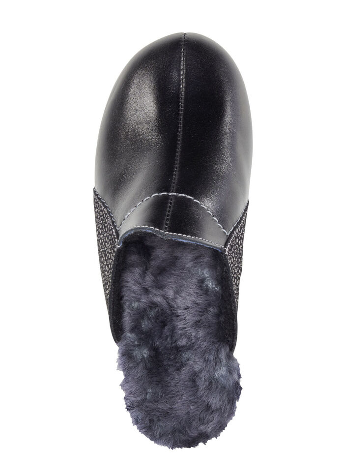 ELENA EDEN Pantoffel aus Kalb-Nappaleder SCHWARZ