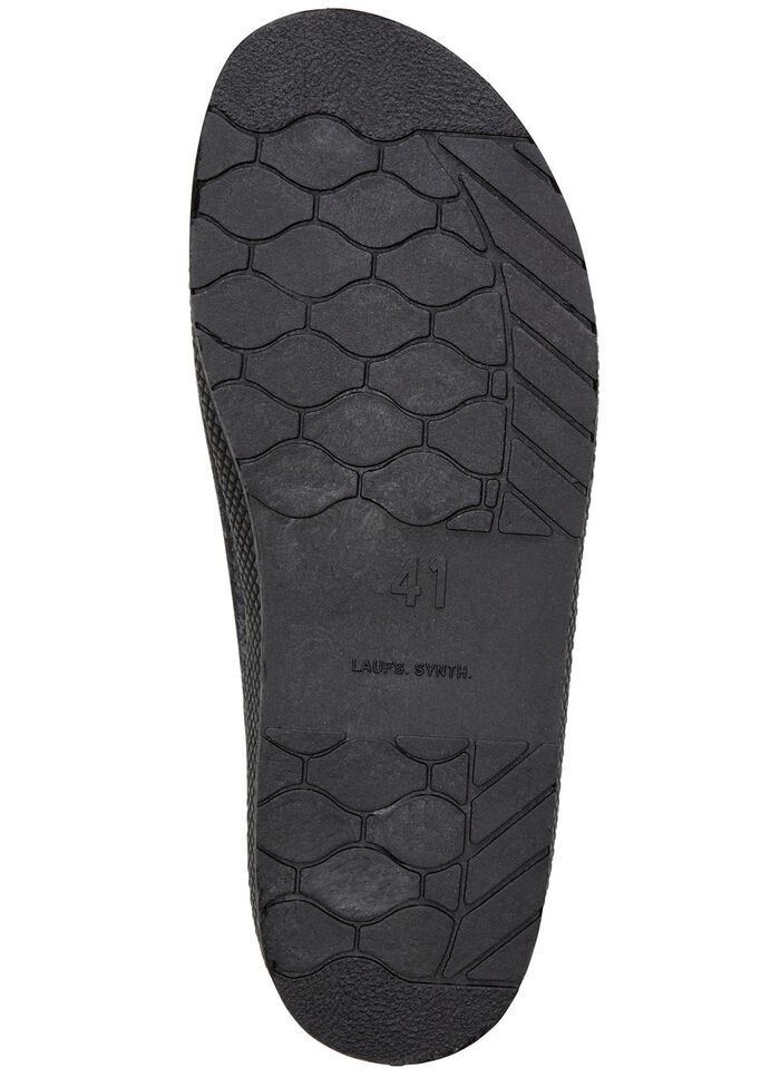 Klassische Herren-Hausschuhe, mit anatomisch geformtem Fu&szlig;bett SCHWARZ-GRAU