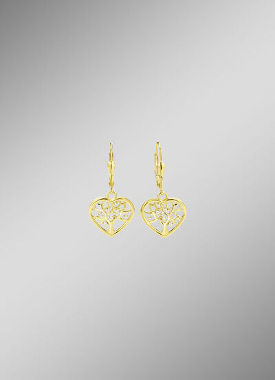 Vergoldete Ohrringe mit Zirkonia 