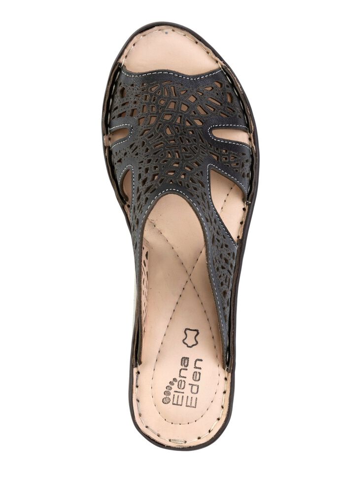 ELENA EDEN, sommerliche Damen-Pantoletten, aus Leder 