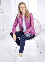 Kurzjacke aus Nappaleder-Imitat 