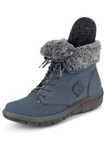 Waldl&auml;ufer Schn&uuml;r-Stiefelette mit kuscheligem Webpelzkragen 