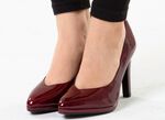 Peter Kaiser, elegante Damen-Pumps, aus Leder WEINROT