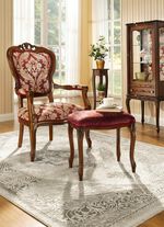 Stilvoll Sitzmöbel aus massivem Buchenholz NUSSBAUM-ROT