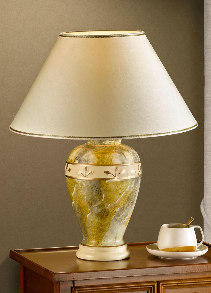 Leuchten aus hochwertiger Keramik GR&Uuml;N-GOLD