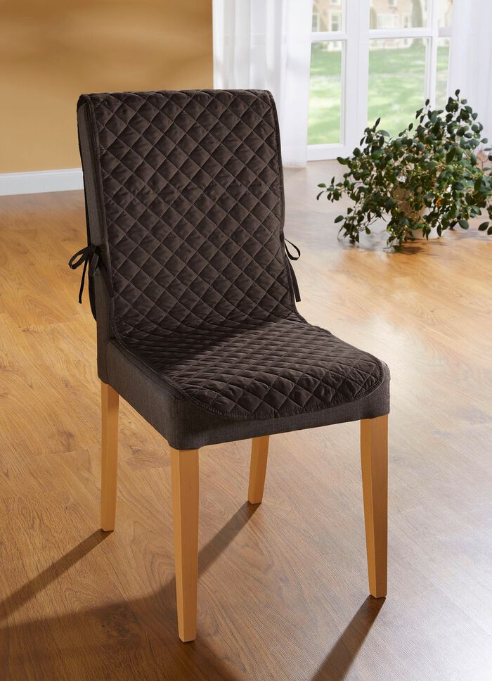 Stuhlhusse mit Taschen und Bandeinfassung 